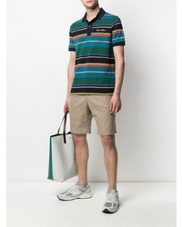 Lacoste Striped Print Polo Shirt