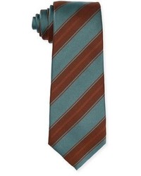 Isaia Diagonal Stripe Silk Tie