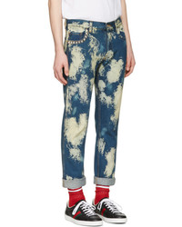 Gucci Blue Bleached Denim Punk Jeans