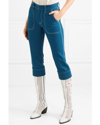 Chloé Cropped High Rise Skinny Jeans