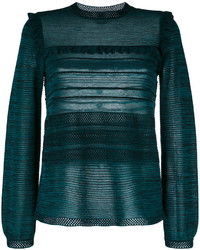 M Missoni Knitted Frill Trim Blouse