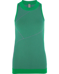 adidas by Stella McCartney Climalite Ribbed Knit Tank Green