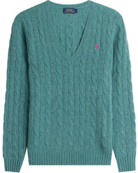 Teal Knit Wool Sweater