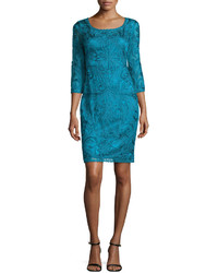 Sue Wong 34 Sleeve Lace Cocktail Dress