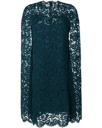 Valentino Cape Sleeve Lace Dress