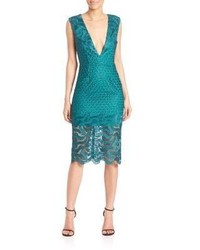 Nicholas Deep V Neck Lace Dress