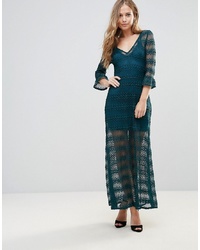 Wyldr Light Music Knitted Lace Maxi Dress With Seperate Slip
