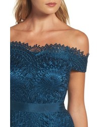 Adrianna Papell Venice Off The Shoulder Lace Gown