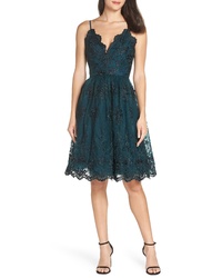 Chi Chi London Embroidered Fit Flare Party Dress