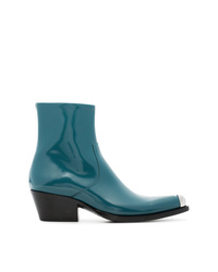 Calvin Klein 205W39nyc Blue Tex Chiara 40 Leather Boots