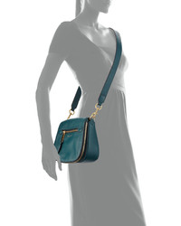 Marc Jacobs Recruit Small Leather Saddle Bag Teal