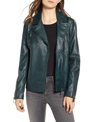 Bernardo Curry Lamb Leather Moto Jacket