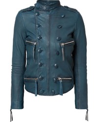 Faith Connexion Double Breasted Effect Biker Jacket