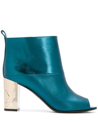 Teal Leather Boots