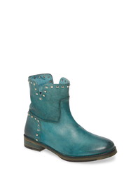 Teal Leather Chelsea Boots