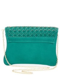 Sole Society Averie Woven Faux Leather Clutch