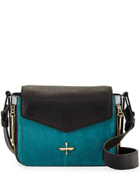 Pour La Victoire Noemi Leather Crossbody Bag Tealblack