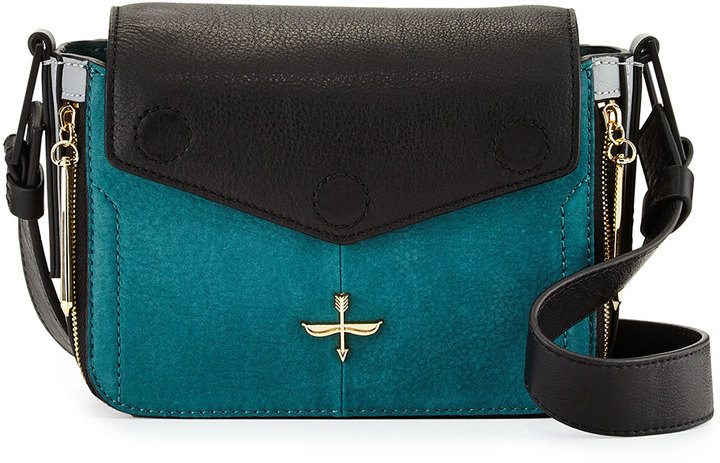 Pour La Victoire Noemi Leather Crossbody Bag Tealblack, $125 | Last Call by Neiman Marcus ...