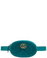Teal Leather Fanny Pack