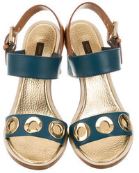 Louis Vuitton Leather Grommet Sandals W Tags