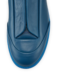 Maison Margiela Future Leather High Top Sneaker Blue