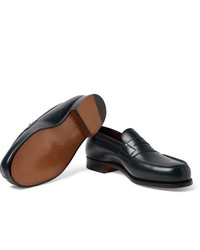 J.M. Weston Leather Penny Loafers