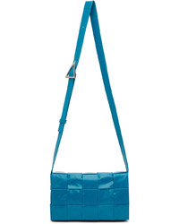 Bottega Veneta Blue Medium Cassette Messenger Bag
