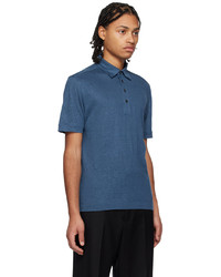 Zegna Blue Solid Polo