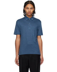 Zegna Blue Solid Polo