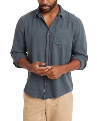 Marine Layer Classic Fit Selvage Button Up Shirt In Ombre Blue At Nordstrom