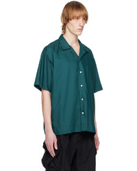 meanswhile Green Side Slit Shirt