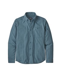 Patagonia Vjosa River Pima Cotton Shirt In Pigeon Blue At Nordstrom