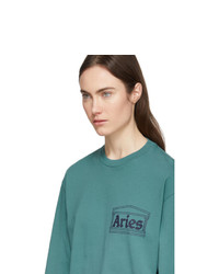 ARIES Blue Y2k Long Sleeve T Shirt
