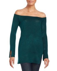 Trinity Knit Off The Shoulder Wool Blend Top