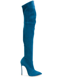 Teal Over The Knee Boots