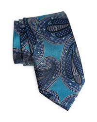 Zegna Paisley Jacquard Silk Tie In Md Grn Fan At Nordstrom