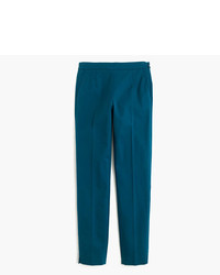 J.Crew Petite Martie Slim Crop Pant In Stretch Cotton With Side Zip