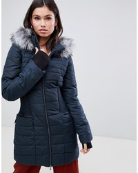 Y.a.s Gathered Waist Parka With Faux Hood