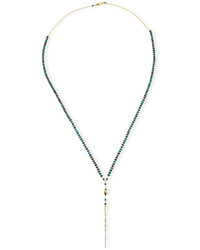 Chan Luu Beaded Turquoise Necklace With Dagger Pendant