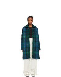 YMC Blue And Green Cocoon Coat