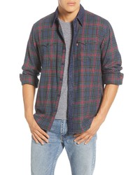Levi's Barstow Western Slim Fit Plaid Flannel Button Up Shirt