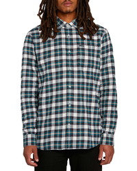 Volcom Repeater Plaid Flannel Button Up Shirt