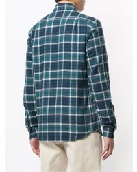 Gieves & Hawkes Logo Embroidered Check Shirt