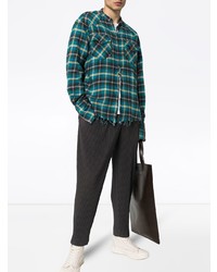 Greg Lauren Plaid Pattern Shirt