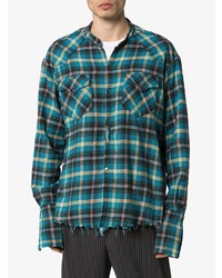 Greg Lauren Plaid Pattern Shirt