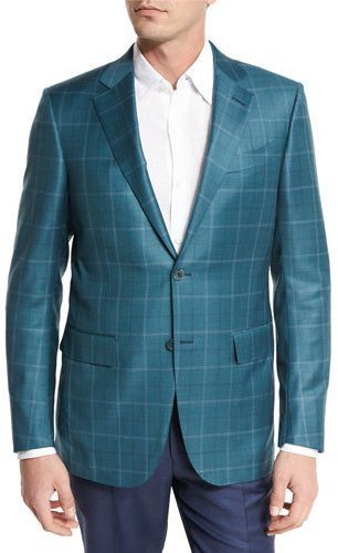 green plaid sport coat