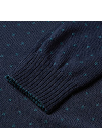 Incotex Slim Fit Reversible Polka Dot Cotton Sweater