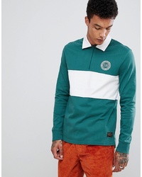 LEVIS SKATEBOARDING Long Sleeve Rugby Polo With Panel In Green