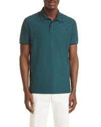 Loro Piana Brentwood Stretch Cotton Pique Polo In Petrolio At Nordstrom