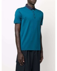 Lanvin Embroidered Logo Short Sleeved Polo Shirt